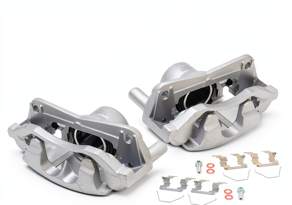A-Premium front brake caliper installed on a Mazda 6 front wheel assembly