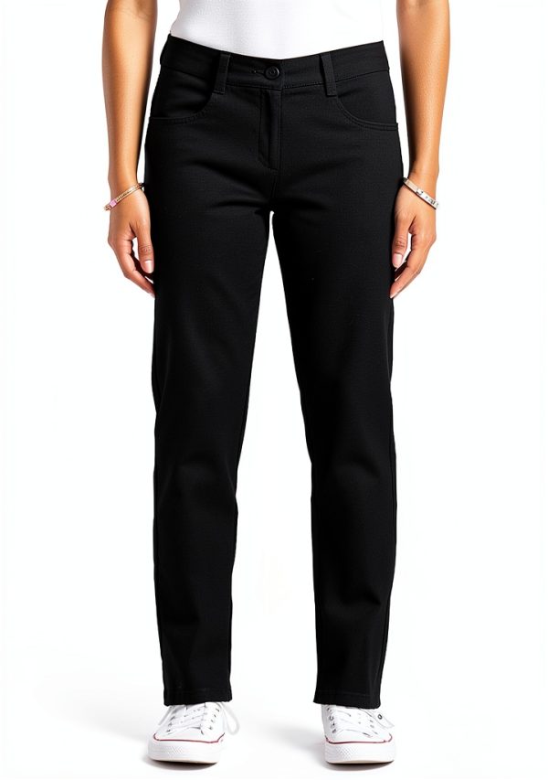 IZOD Junior's Uniform Skinny Stretch Twill Pant for Girls, Black &-0