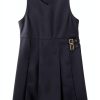 French Toast Girls Double Buckle Jumper Navy 7-0