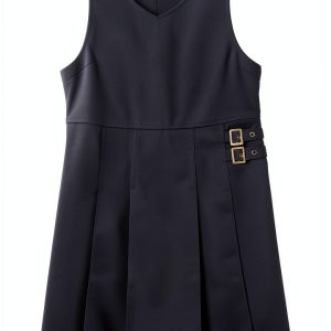 French Toast Girls Double Buckle Jumper Navy 7-0