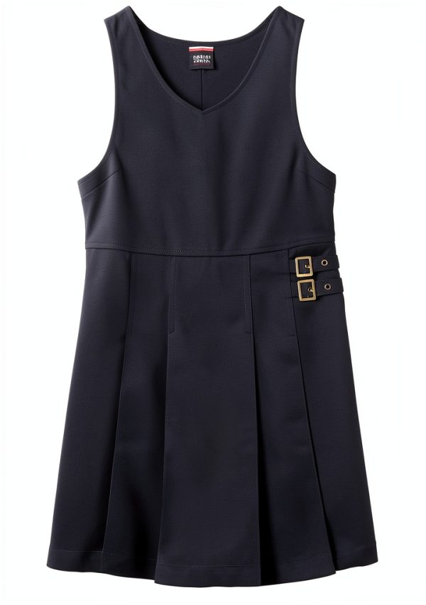 French Toast Girls Double Buckle Jumper Navy 7-2